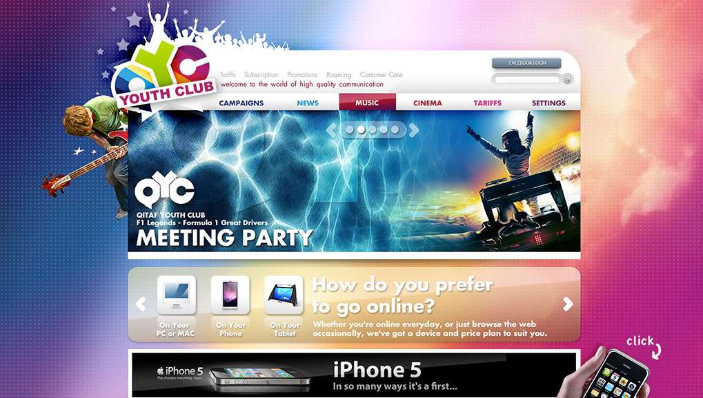 YoungClub Web Site Design